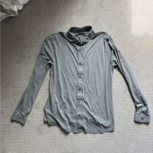 Lululemon Athletica Gray Casual Button Down Shirt